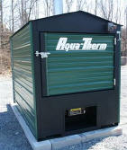 Aqua therm shelter for wood burners