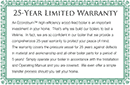 Econoburn wood furnace 25 year limited warranty